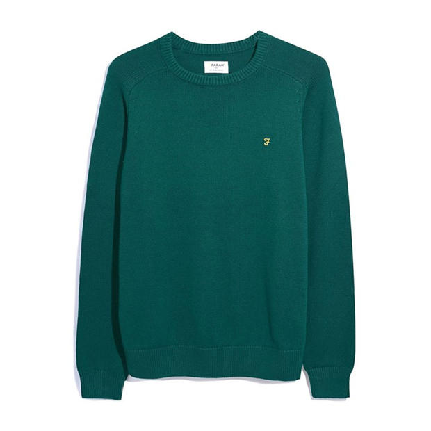 Green - Farah - Kingsbury Crewneck Sweater
