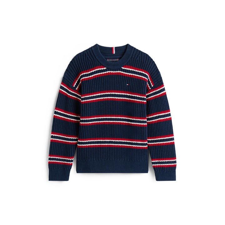 Tommy Hilfiger Boys Blue Kids' Crew Neck Jumper in Size 14 - 16 Years, Sports Direct