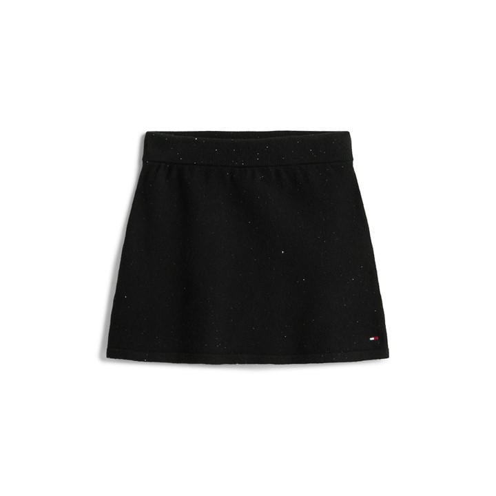 Tommy Hilfiger Girls Black Kids' Sequin Knitted Skirt in Size 11 - 12 Years, Sports Direct