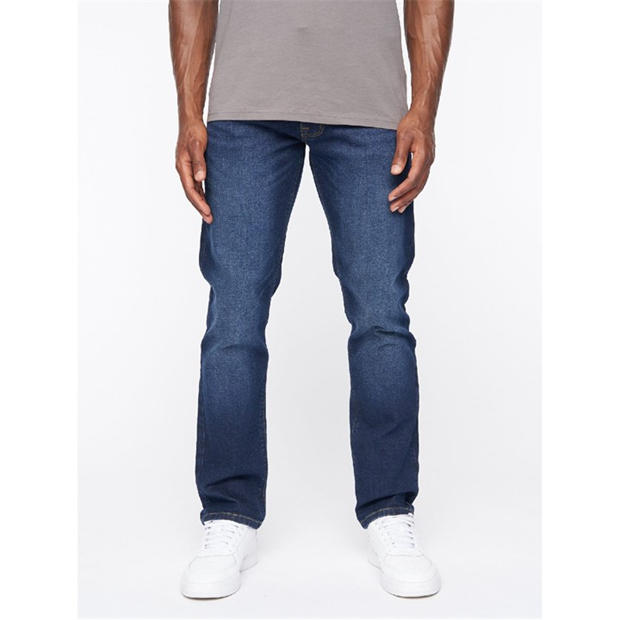 Синьо - Crosshatch - Cadman Straight-Fit Jeans