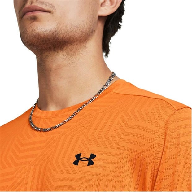 Orange - Under Armour - Tech Vent Geotessa Short Sleeve T-Shirt