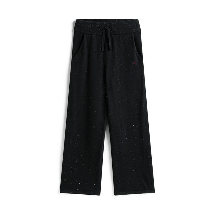 Tommy Hilfiger Girls Black Kids' Sequin Knitted Trousers in Size 14 - 16 Years, Sports Direct