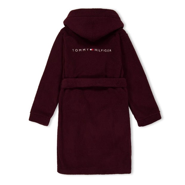 Burgundy XIH - Tommy Hilfiger - Kids' Sherpa Dressing Gown