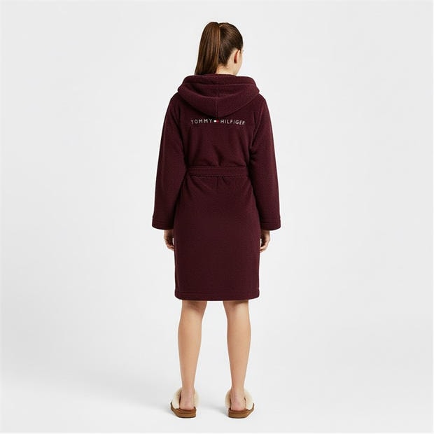 Burgundy XIH - Tommy Hilfiger - Kids' Sherpa Dressing Gown