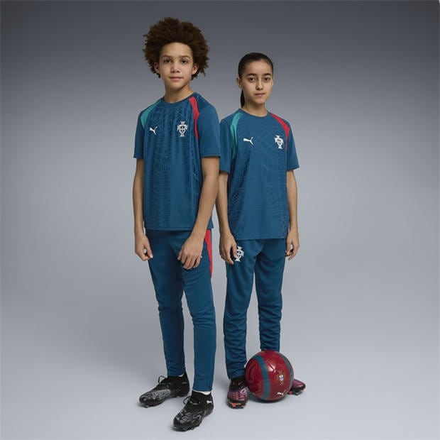 Green/Silver - Puma - Kids Portugal Training Shirt World Cup 2026