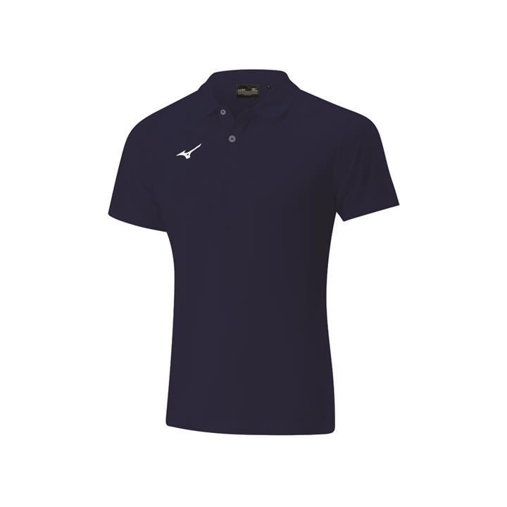 Mizuno  Kids Blue ' Short-Sleeve Performance Polo Shirt in Size 13 - 14 Years, Sports Direct