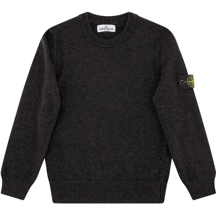 Stone Island Boys Black  Crewneck Knit in Size 9 - 10 Years, Sports Direct