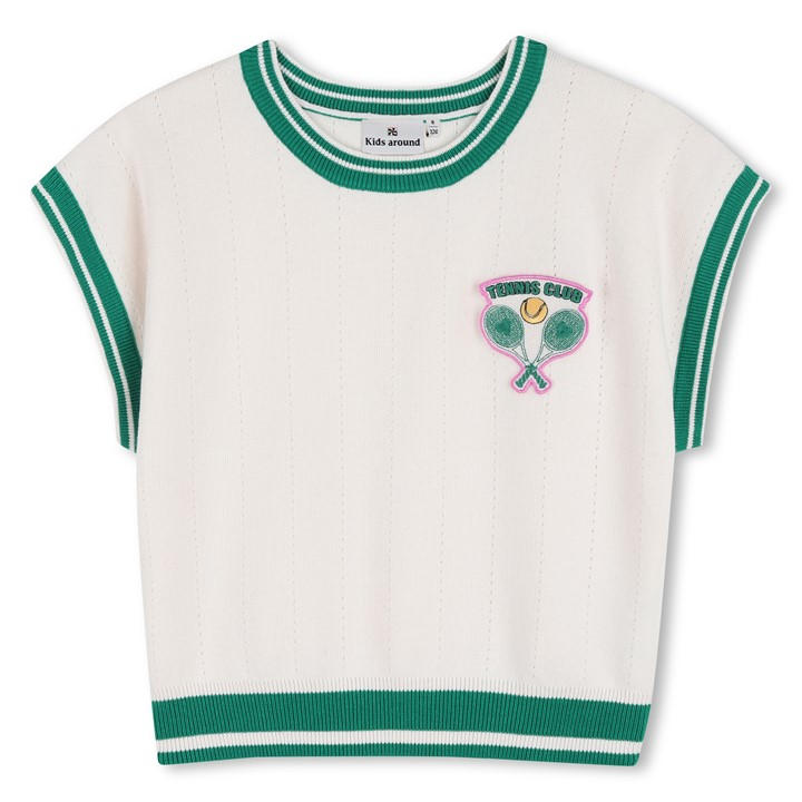 Kids Around Girls White Knitted Sweater Vest in Size 11 - 12 Years, Sports Direct