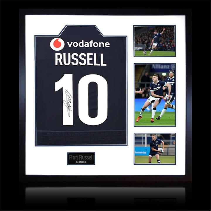 Scotland    Finn Russell Signed  2025 Shirt Elite, Football by The Fan Cave in Size 820mm x 82, Sports Direct