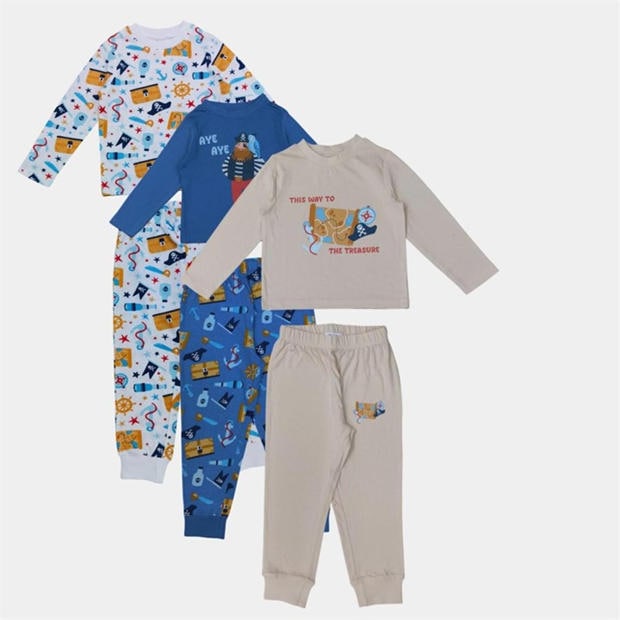 Пират - Star - Kids' 3 Pack Cotton Long Sleeve Pyjama Sets