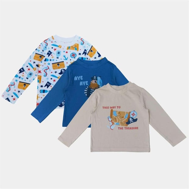 Пират - Star - Kids' 3 Pack Cotton Long Sleeve Pyjama Sets