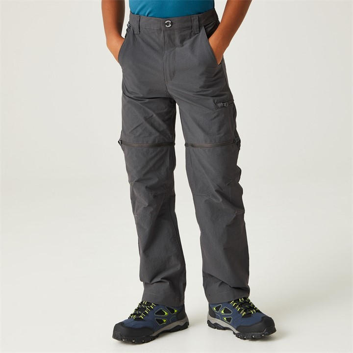 Regatta Junior Highton Zip Off Trousers - Grey
