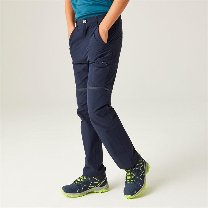 Regatta  Kids Blue  Highton Zip Off Trousers in Size 9 - 10 Years, Sports Direct
