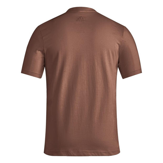 Brown - adidas - Essentials Linear Embroidered Logo T-Shirt