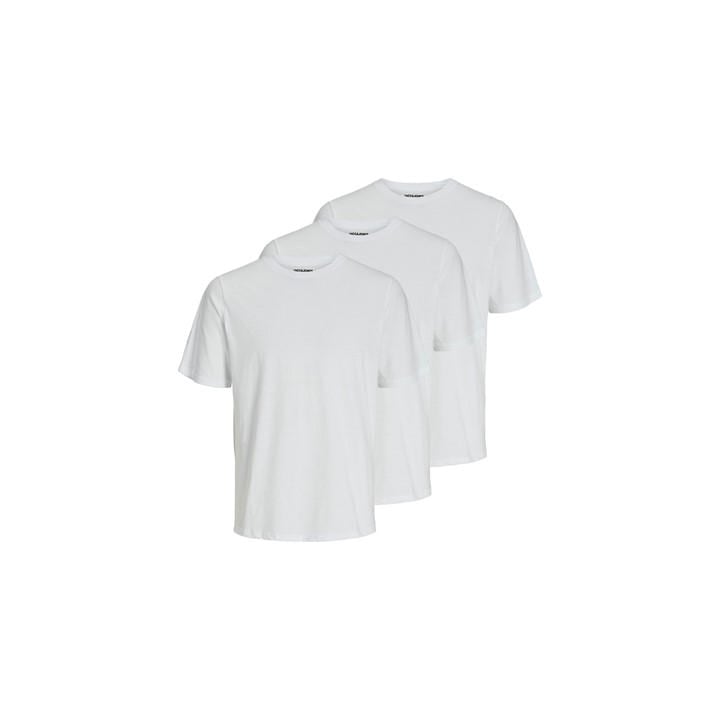 Jack & Jones Men's White Round Neck T-Shirts Under (X3) - Image 3