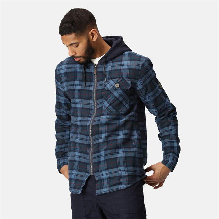 Regatta Men's Blue Siege Workwear Shirt Jacket 3XL
