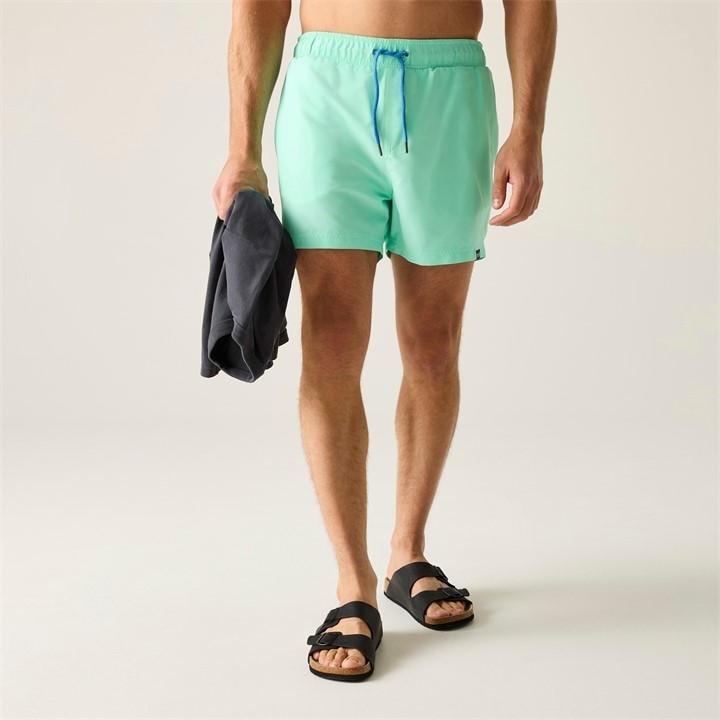 Regatta Men' Icegrn/Sncbl Mawson Iii Quick-Drying Swim Shorts in Size S, Sports Direct