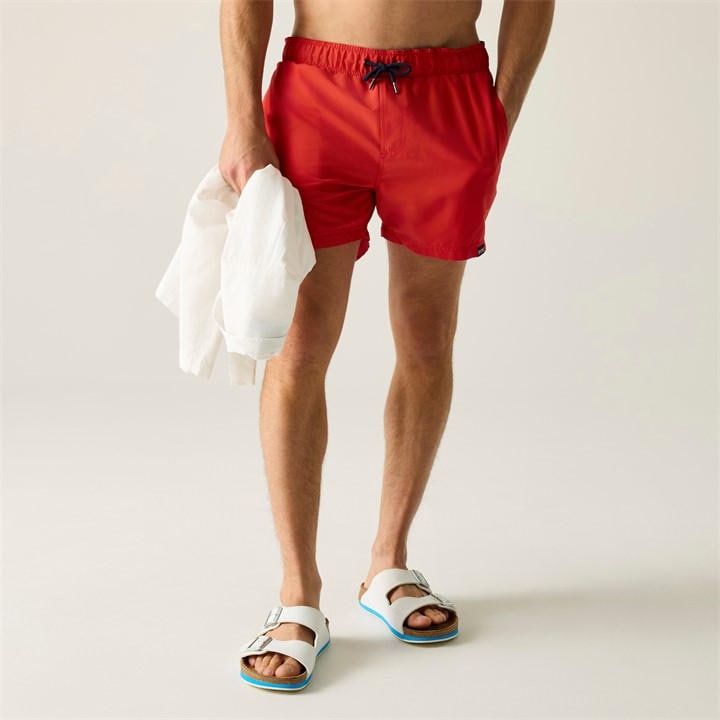 Regatta Men's Red Mawson Iii Quick-Drying Swim Shorts in Size L, Sports Direct