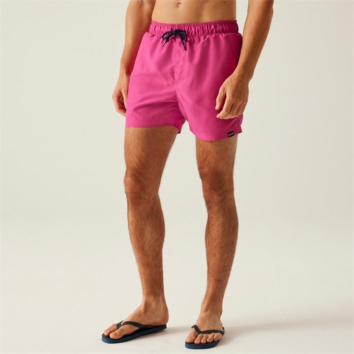Regatta Men's Celosia Orange/Navy Mawson Iii Quick-Drying Swim Shorts in Size L, Sports Direct