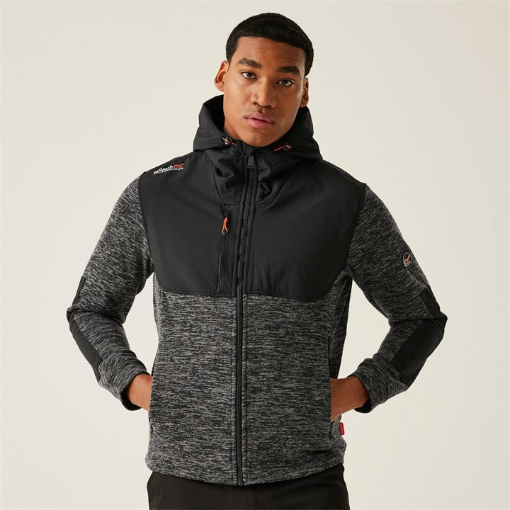 Regatta Men's Ashmarl/Blk Heist Hybrid Jacket in Size L, Sports Direct