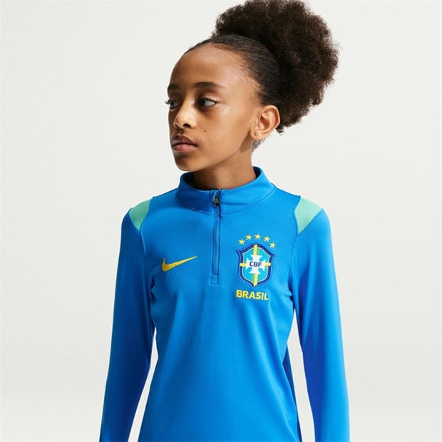 Blue/Gold - Nike - Kids' Brazil International Licensed Drill Top
