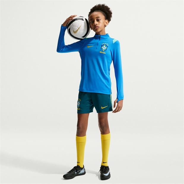 Blue/Gold - Nike - Kids' Brazil International Licensed Drill Top
