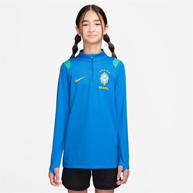 Blue/Gold - Nike - Kids' Brazil International Licensed Drill Top