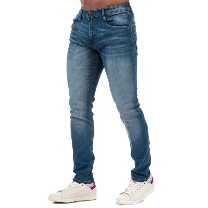 Duck And Cover Men's Blue Maylead Slim-Fit Jeans