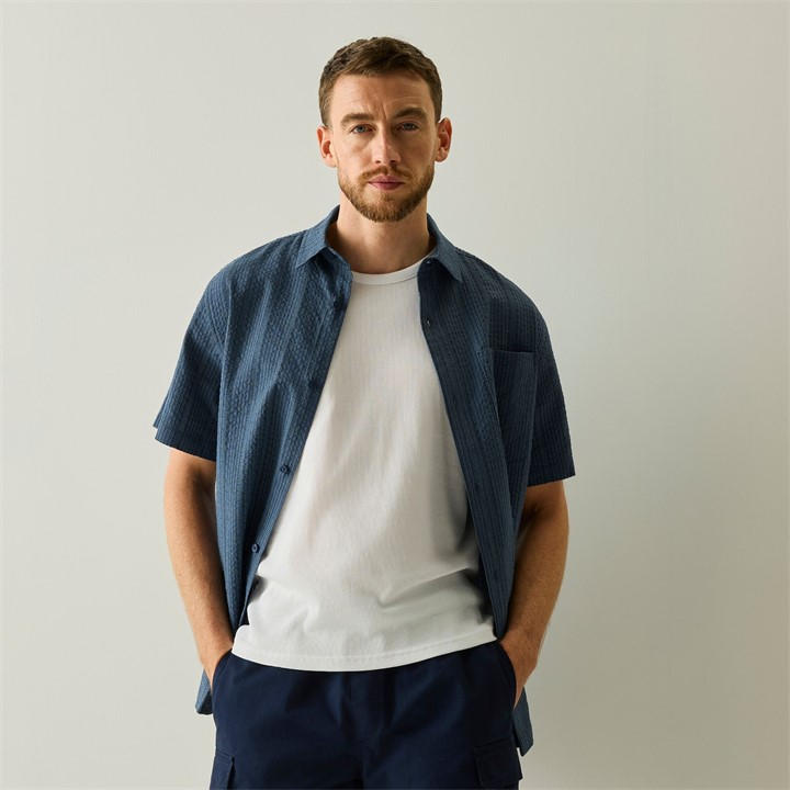 Regatta Men's Camilo Cotton Short-Sleeve Shirt - Navy - S - Image 3