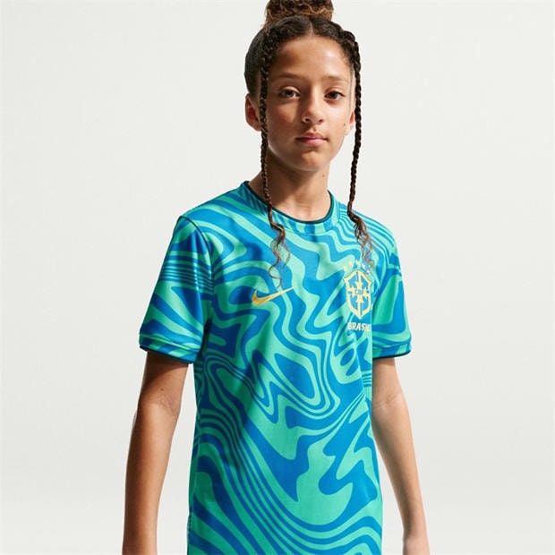 Yellow/Blue - Nike - Kids' Brazil Short Sleeve T-Shirt