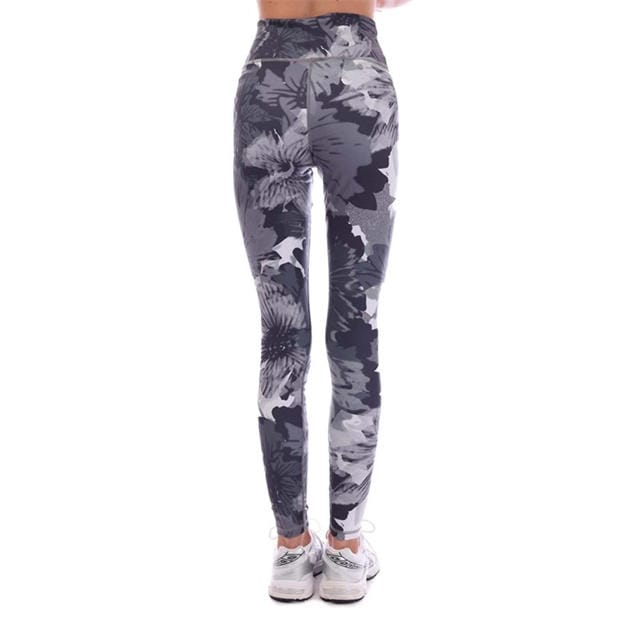 Grey - adidas - Training Essentials Printed High-Waisted Leggings