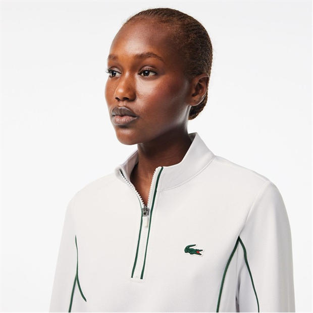 White Green - Lacoste - Slim-Fit 1/4 Zip Sweatshirt