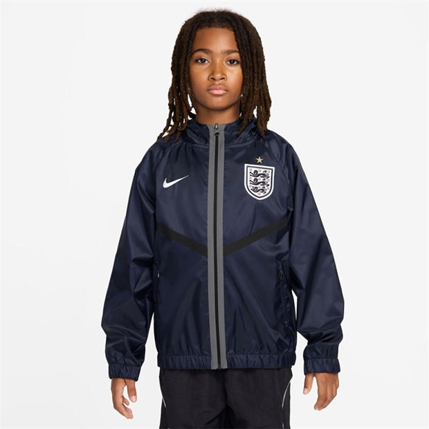 Navy/Black - Nike - Kids' England International Licensed Tracksuit Top