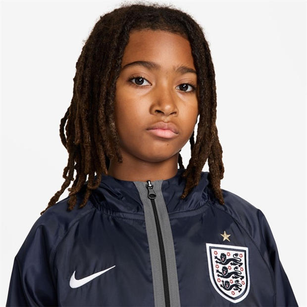 Navy/Black - Nike - Kids' England International Licensed Tracksuit Top