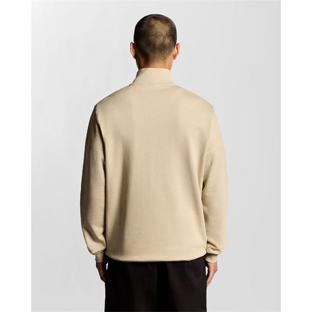 Brown - Lyle and Scott - Loopback Quarter Zip Sweatshirt