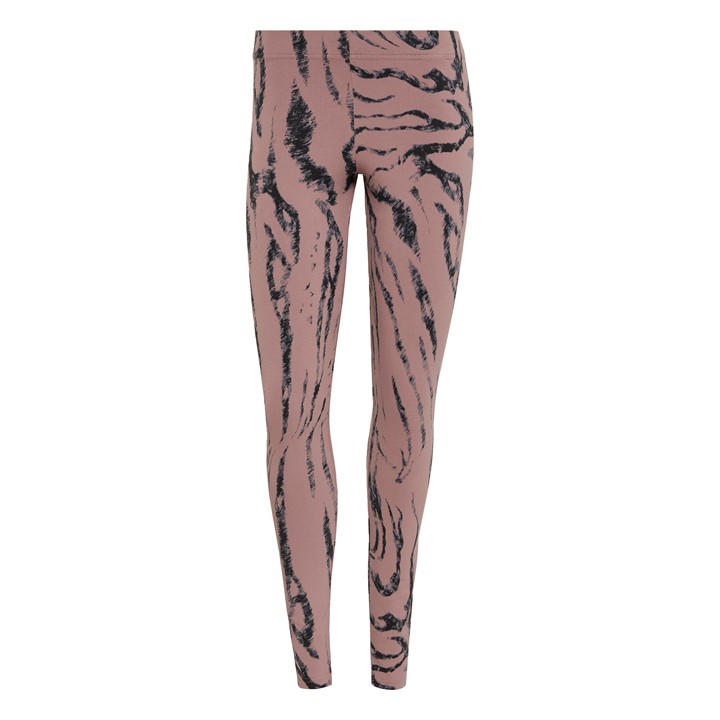 Adidas Women's Purple Future Icons Animal Print Leggings in Size 14, Sports Direct