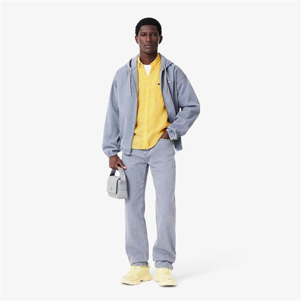 Yellow - Lacoste - Regular-Fit Linen Shirt