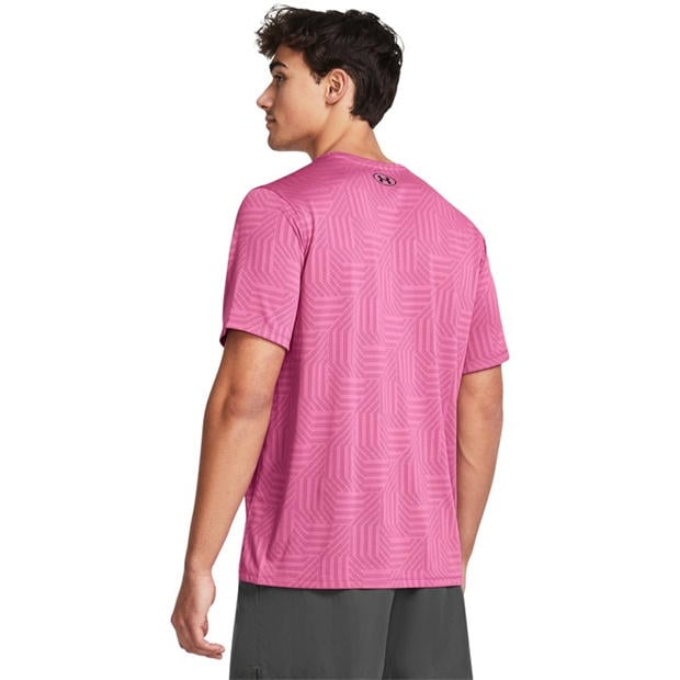 Pink - Under Armour - Tech Vent Geotessa Short Sleeve T-Shirt