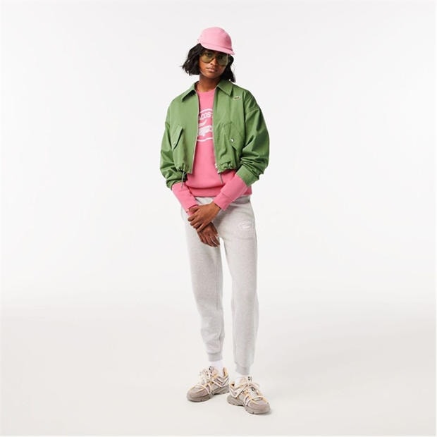 Pink - Lacoste - Loose Fit Organic Cotton Fleece Sweatshirt