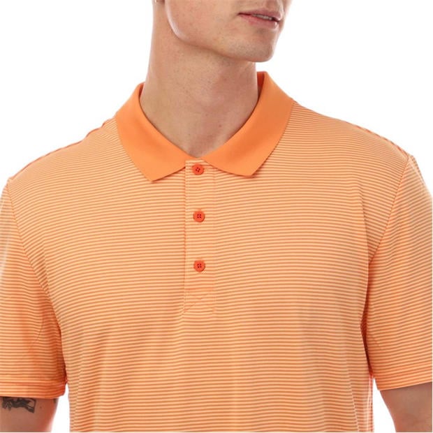 Orange - Lyle and Scott - Golf Microstripe Polo Shirt