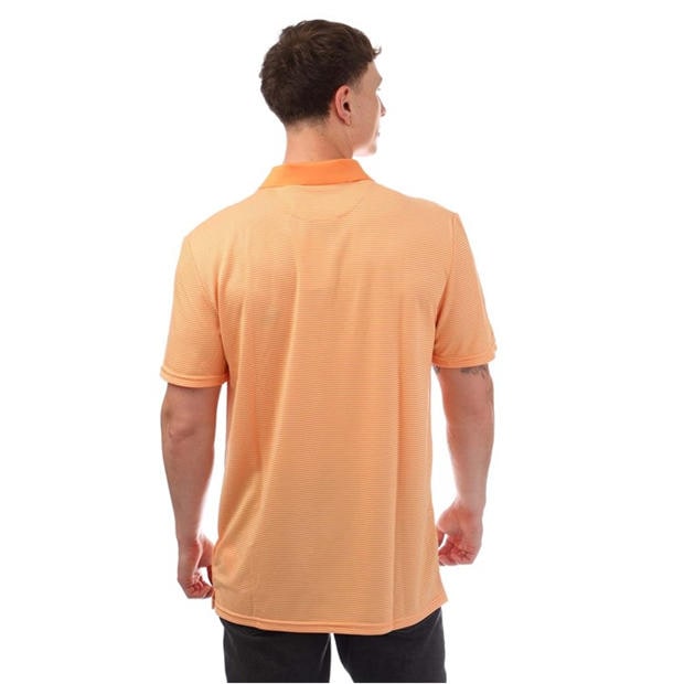 Orange - Lyle and Scott - Golf Microstripe Polo Shirt