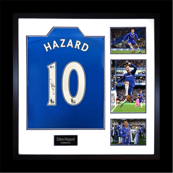 Chelsea    Eden Hazard Signed  Elite Frame, Football by The Fan Cave in Size 820x820mm, Sports Direct