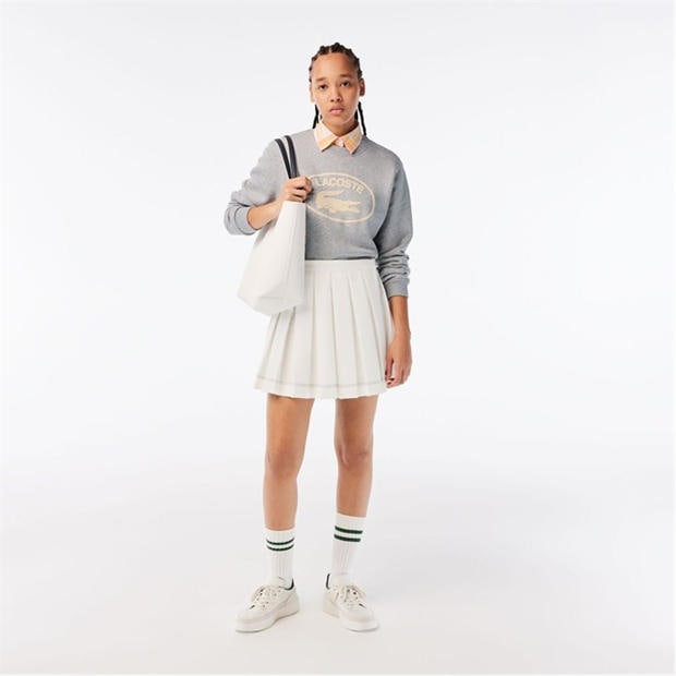 Grey - Lacoste - Loose Fit Organic Cotton Fleece Sweatshirt