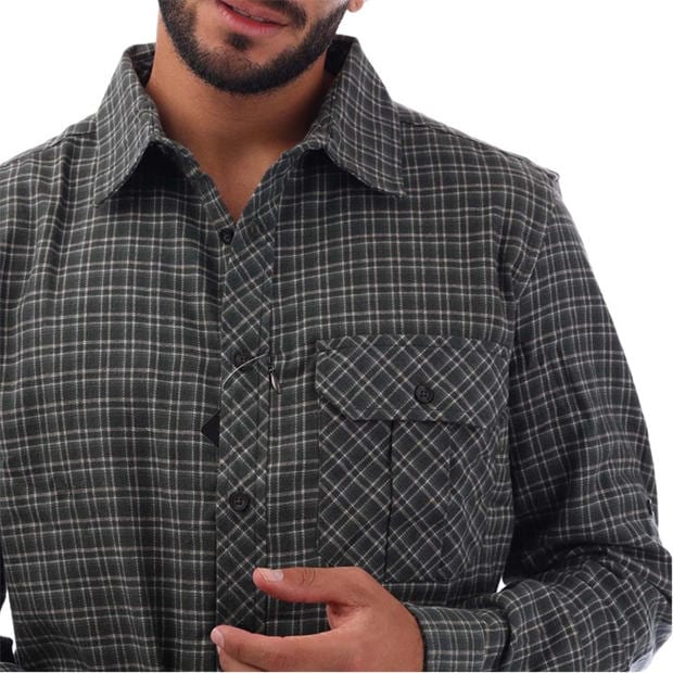 Green - Trespass - Snyper Checked Shirt