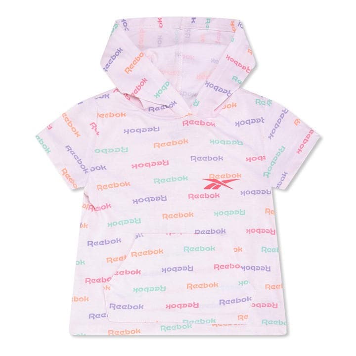 Reebok Girls White Kids' Rainbow T-Shirt Dress in Size 9 - 12 Months, Sports Direct