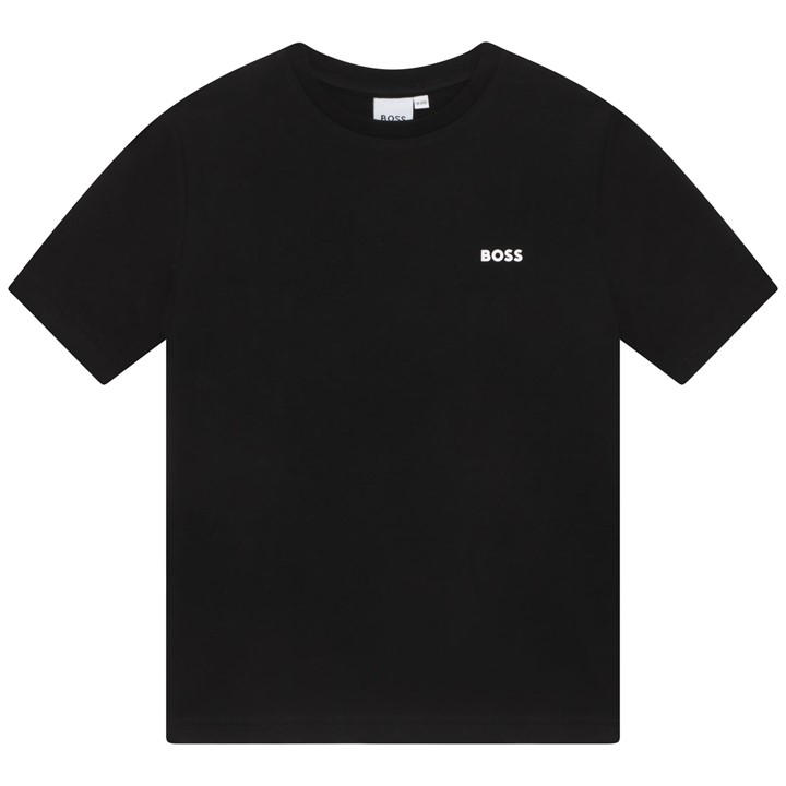 Boss Boys Black Kids Small Logo T-Shirt, Subtle Logo in Size 3 - 4 Years, Sports Direct