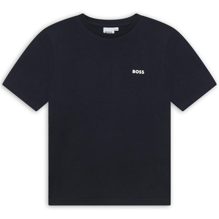 Boss Boys Blue Kids Small Logo T-Shirt, Subtle Logo in Size 13 - 14 Years, Sports Direct
