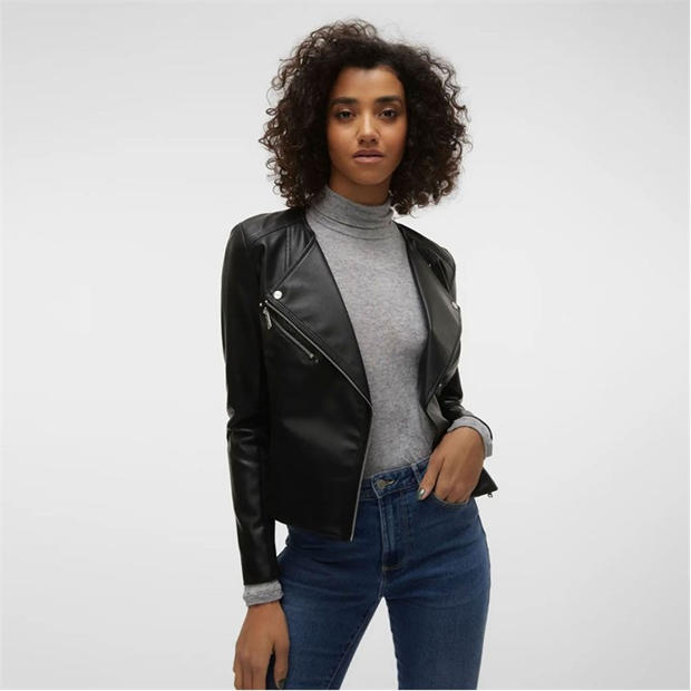 Black - Vero Moda - Riley Faux Leather Jacket