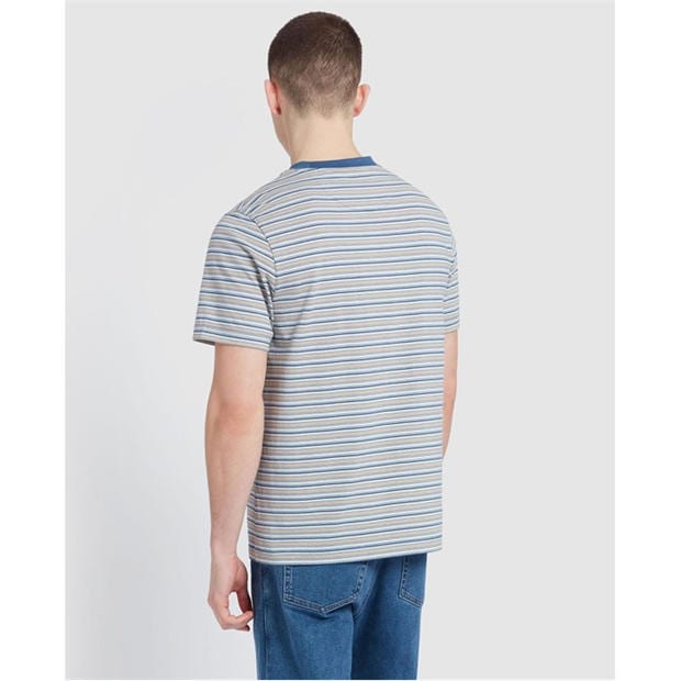 Сиво - Farah - Danny Stripe T-Shirt