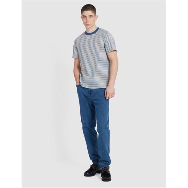 Сиво - Farah - Danny Stripe T-Shirt